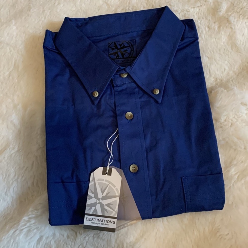 Mens Short Sleeve Buttondown Shirt NWT